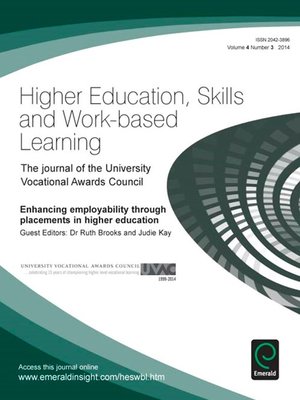 cover image of Higher Education, Skills and Work-Based Learning, Volume 4, Issue 3